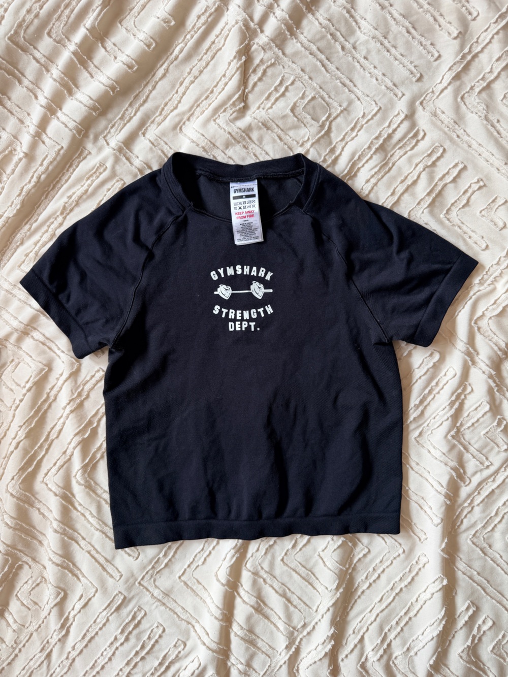 Gymshark Black 'Strength Dept.' Short Sleeve Tee